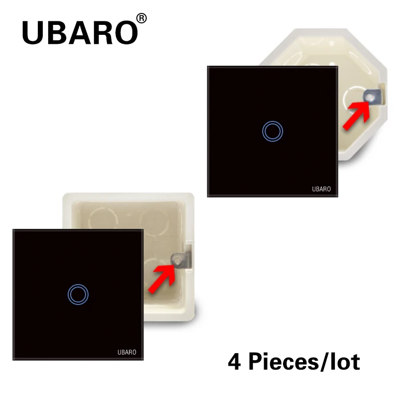 4 штуки/лот 86 тип 5 см розетка с нижней частью скрытого корпуса, белый ПК материал поверхность розетки с выключателем света на стене.