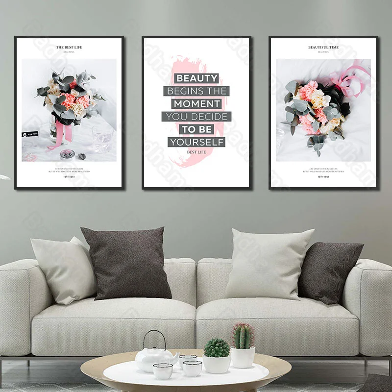 

Modern Decoration Home Letter Flower Painting Living Room Mural Bedroom Corridor Dining Room Porch Canvas Hanging Painting