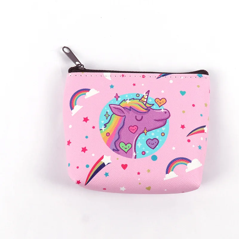 Cosmetic Bag Fashion Women Brand makeup bags Cute Unicorn zero small fresh coin bag headset PVC candy Bags | Багаж и сумки