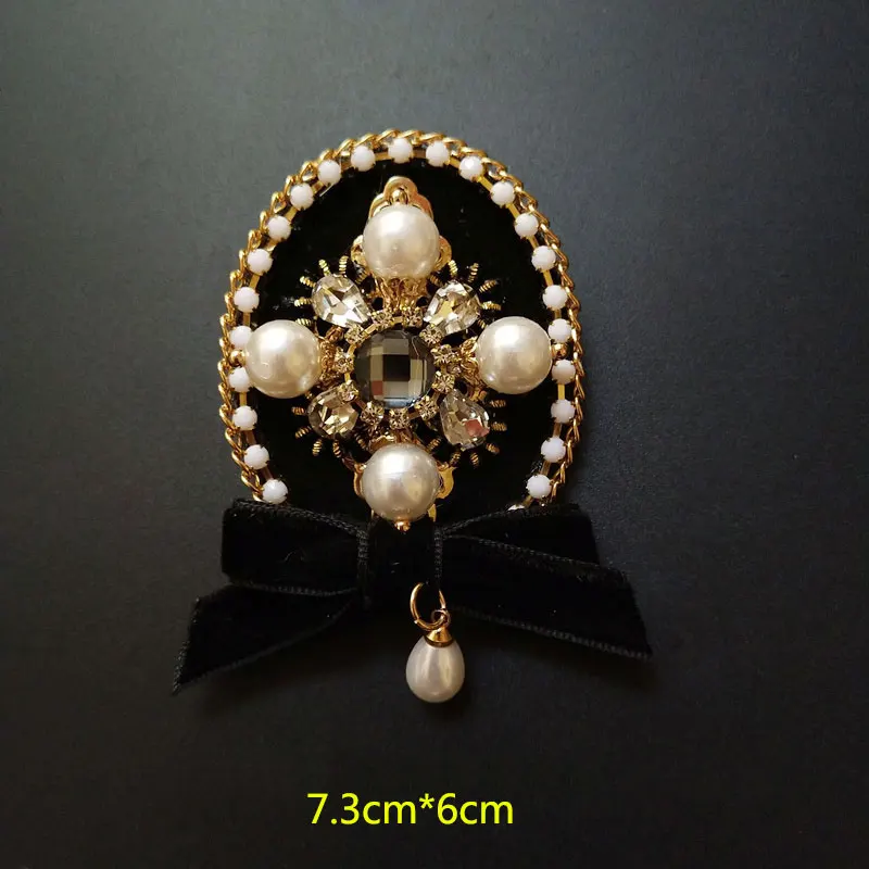 Винтажная брошь с бахромой в стиле барокко трикотажная бантом для свитера