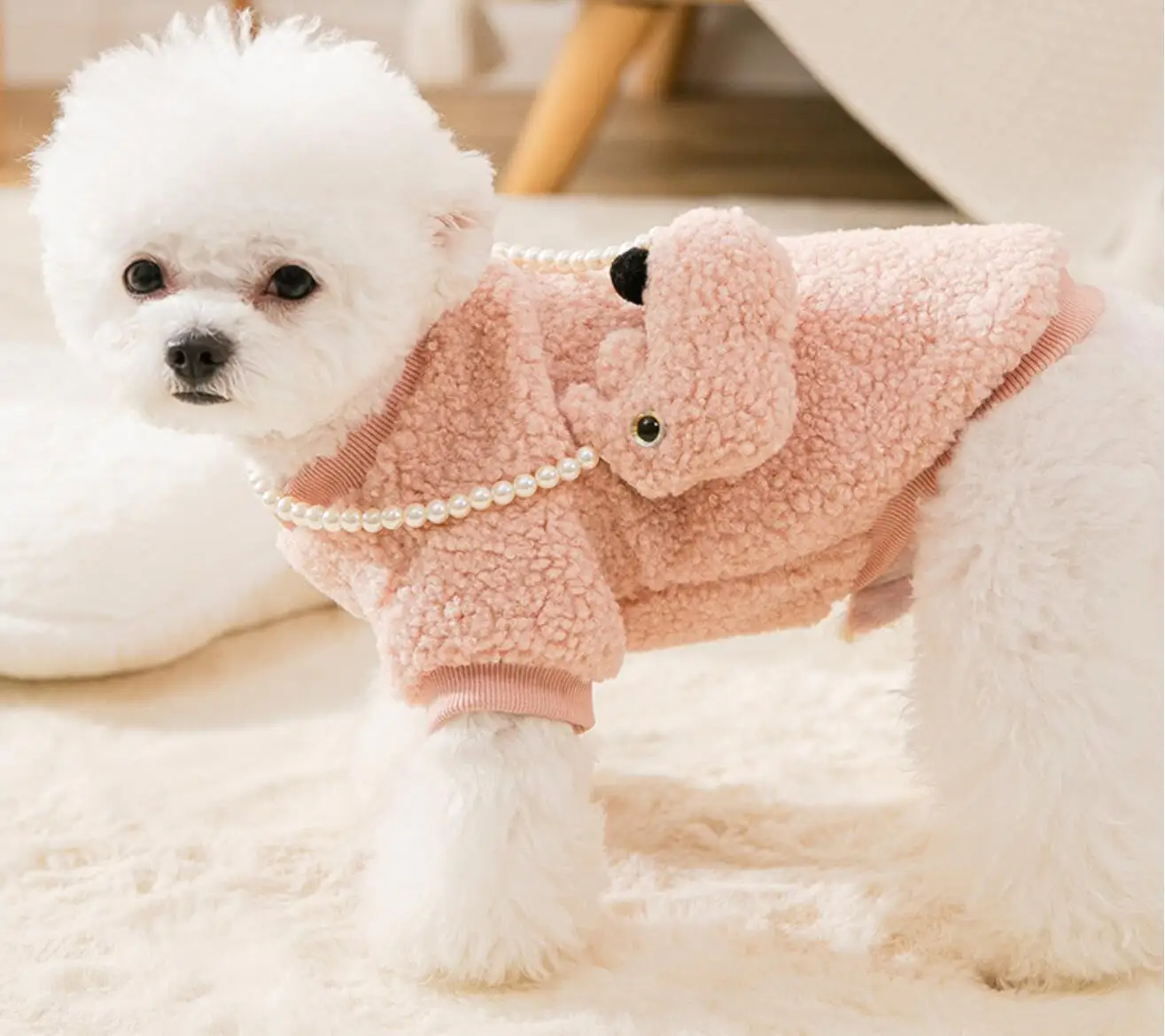 

Cotton Coat For Cats Winter Warm Clothing For Small Dogs Super Soft Cute Bear Style Pet Vests Suppliers