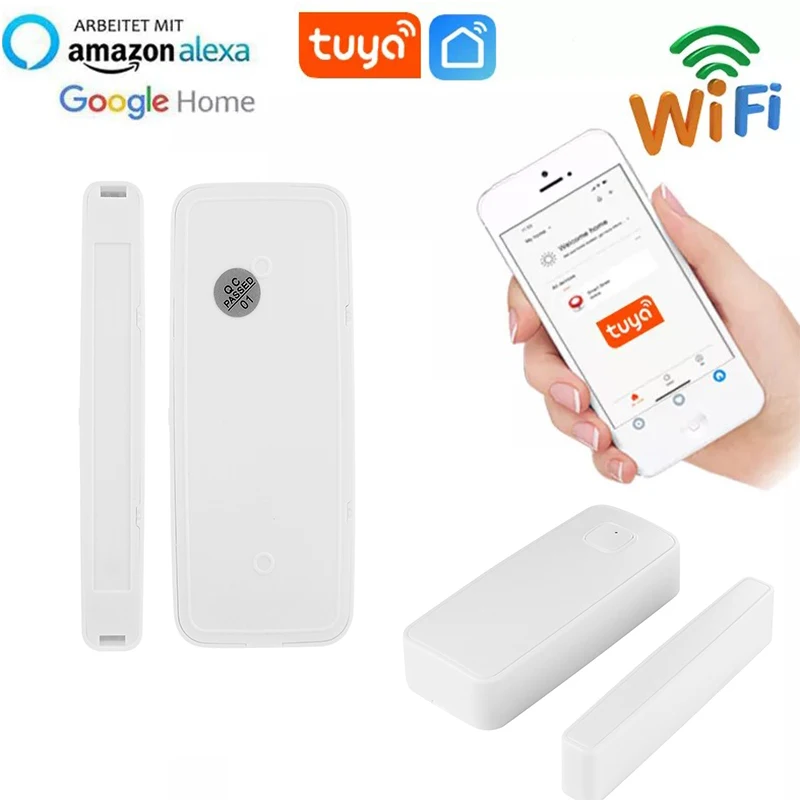 

Tuya Smart Home WiFi Door Sensor Alarm Window Open Closed Detectors Magnetic Switch APP Alert Car Garden Security System