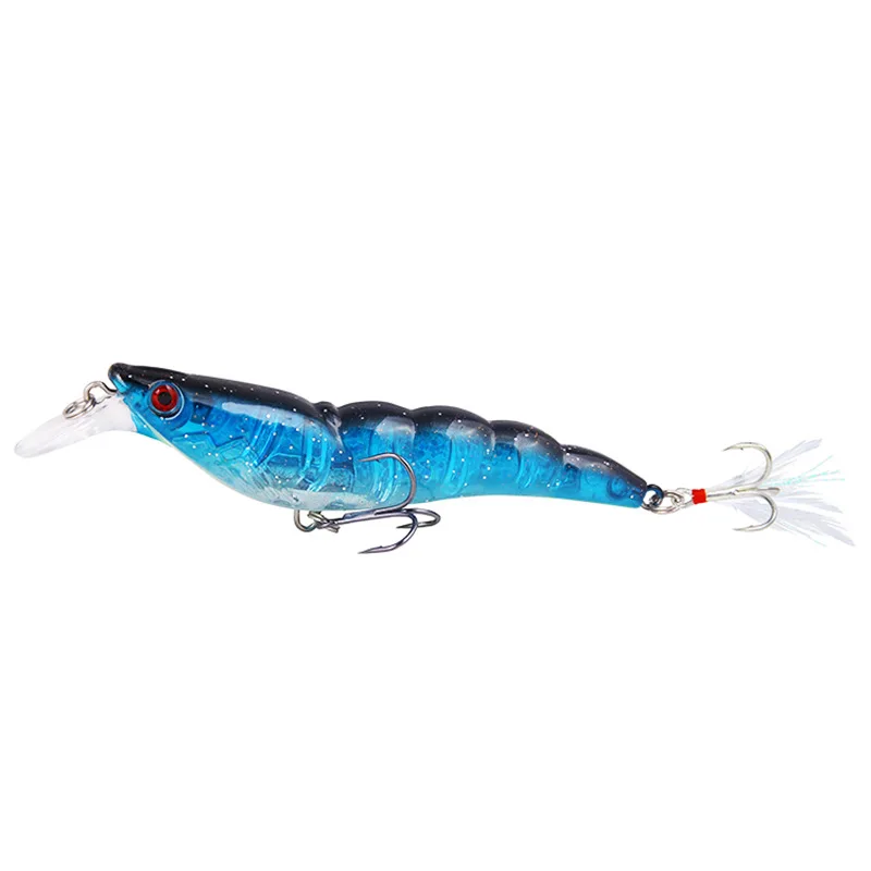 

1 Pcs Shrimp Soft Fishing Lure 95mm 13g Artificial Bait With Luminous Bead Swivels Hook Lifelike Shrimp Lure Carp Fishing Lure