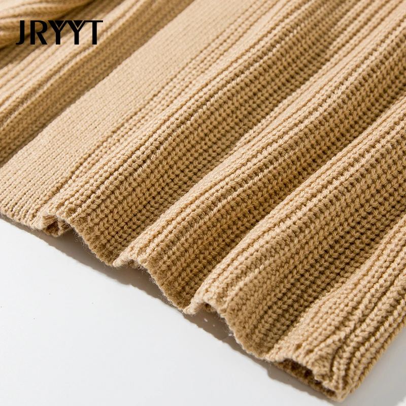 

JRYYT Autumn Winter Knitted Long Cardigans Women 2020 Casual Belt Basic Sweater Woman Long Sleeve Button Solid Sweaters Female