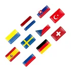 10 шт., флаги Великобритании, Италии, Франции, Германии, России, Японии, SLINE, спортивные наклейки на автомобили, мотоциклы, аксессуары для украшения