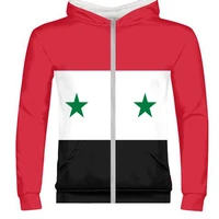 syrian arab male diy free custom photo syria syr zipper sweatshirt nation flag islam sy arabic arab country college boy clothes