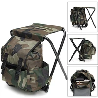 folding portable fishing chairs outdoor travel folding backpack chair hiking beach camping stool picnic bag hunting climbing