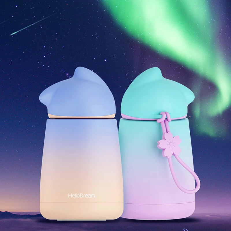 Модная Портативная бутылка для воды из нержавеющей стали вакуумная фляжка