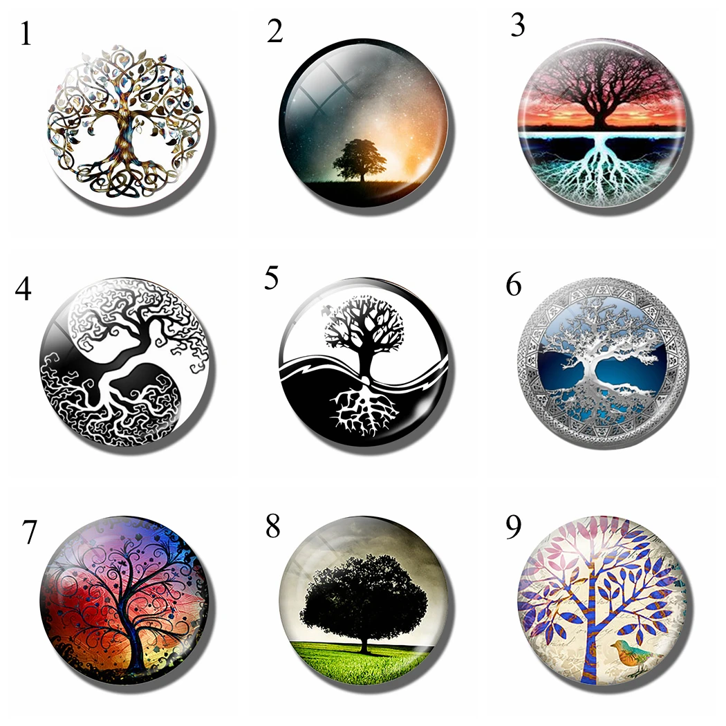 Модное ожерелье Древо жизни винтажное художественное фото стеклянный кабошон