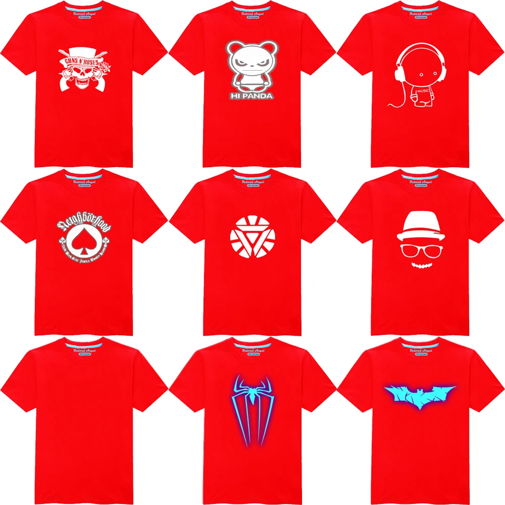 

Kids Clothing Luminous Short Sleeve T-Shirt For Boys Girls Tops Tees Harajuku Cartoon Children T Shirt 3D Pattern Glow In Dark