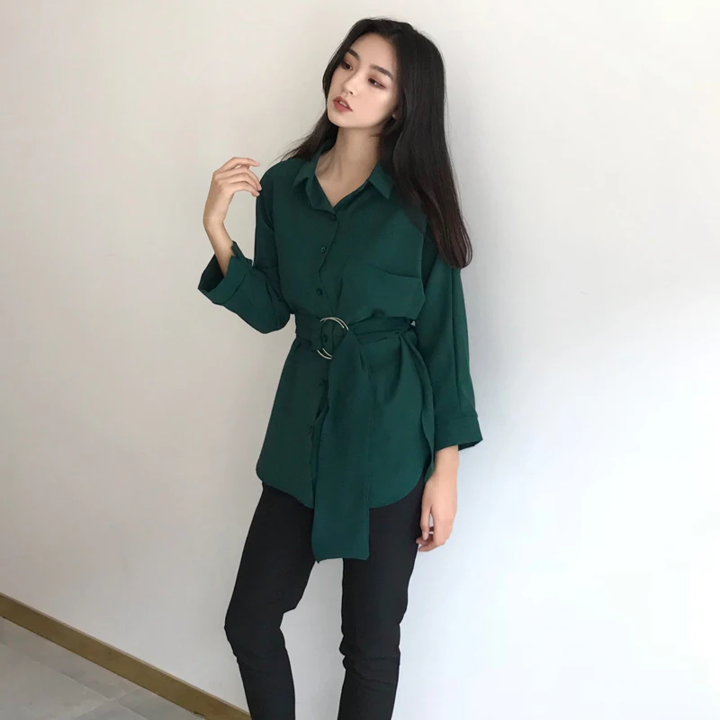 Шикарные ulzzang осенние женские рубашки модные брендовые повседневные корейские