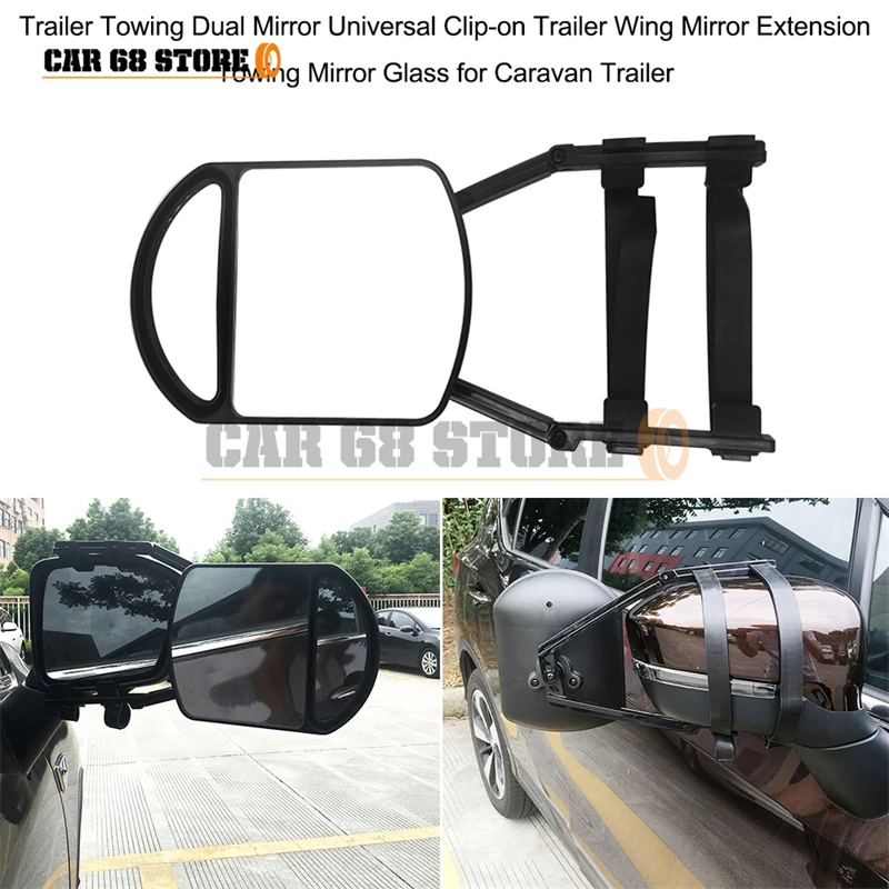 Car Safety Side Mirror Accessories Waterproof Durable Caravan Blind Spot Truck Rearview Adjustable Angle Trailer Towing Clip