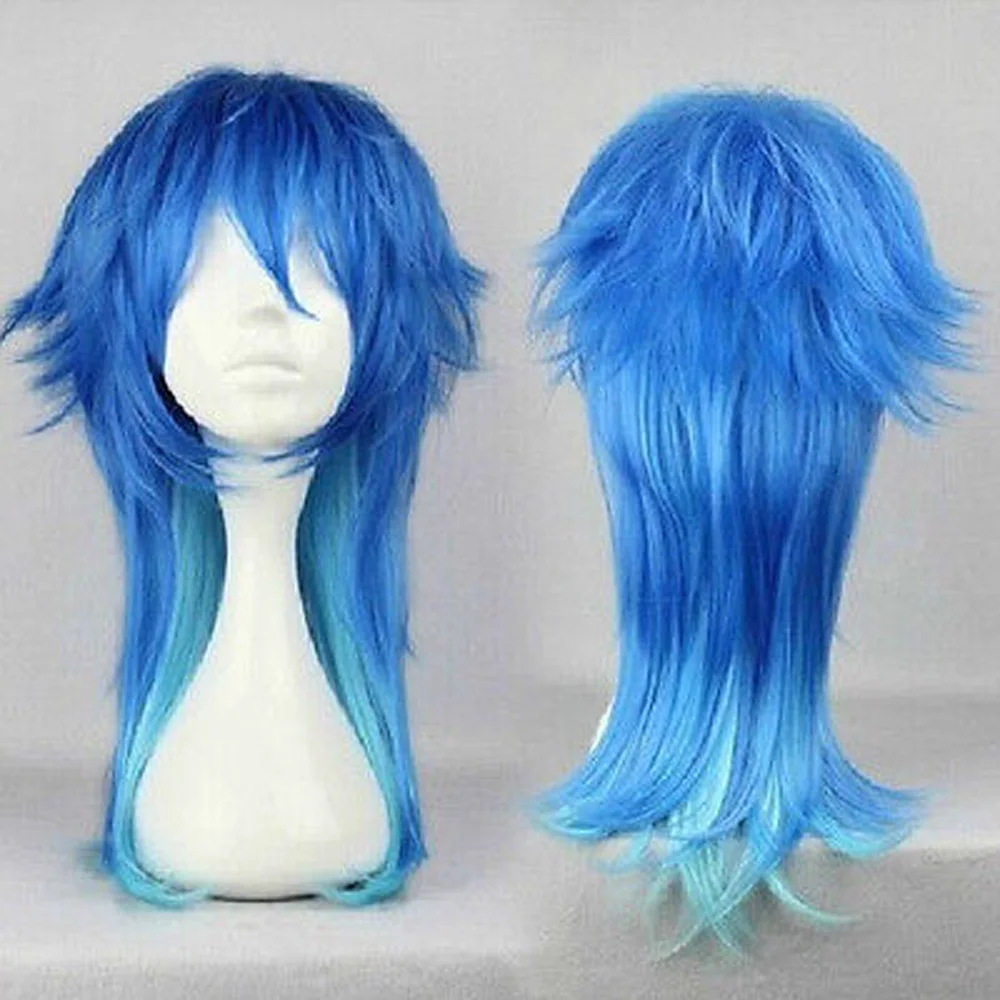 HAIRJOY драматического убийцы DMMD серагаки Аоба косплей костюм вечерние парик два тона синий Ombre синтетические волосы