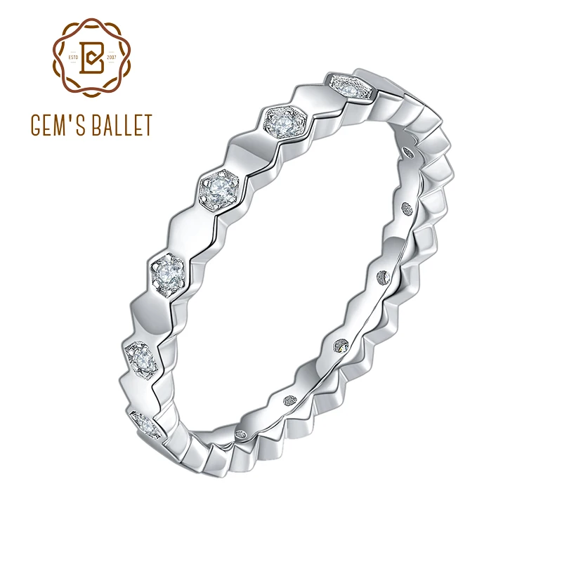 Женские обручальные кольца GEM'S BALLET из стерлингового серебра 925 пробы с