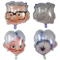 103050pcs cartoon grand father mother character alice foil helium balloons travel theme party decaration kids toys air globos
