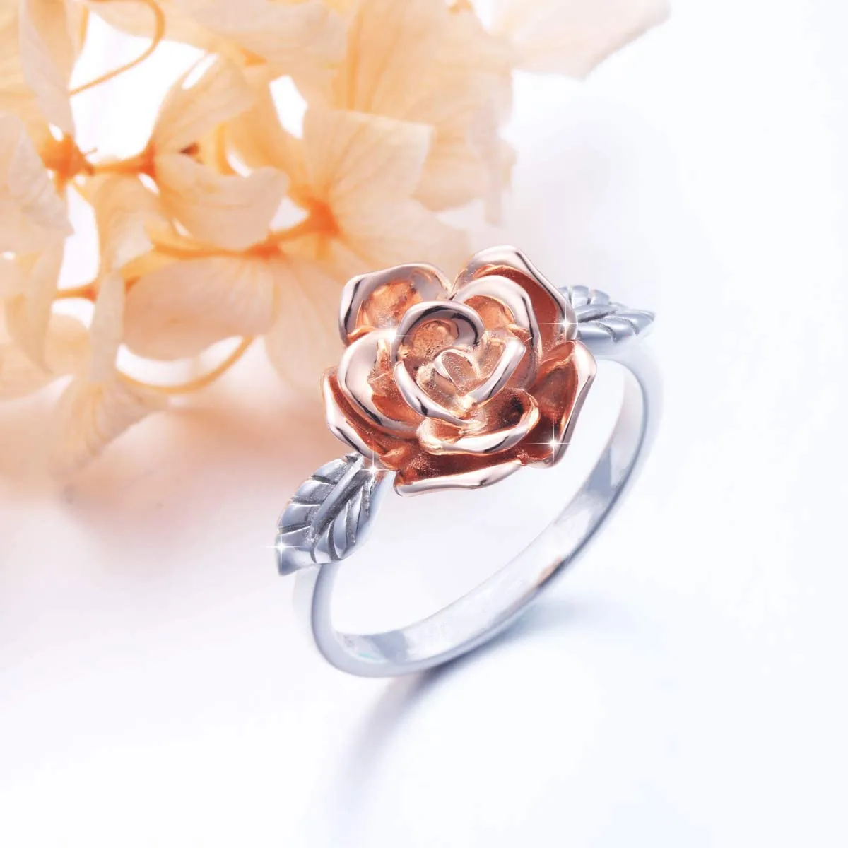 Rose Valley Flower Rings for Women Opening Ring Size Adjustable Fashion Jewelry Girls Birthday Gifts RRR003 |