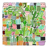 50pcs green plant cactus waterproof stickers car motorcycle travel luggage guitar laptop classic toy kid gift sticker decal