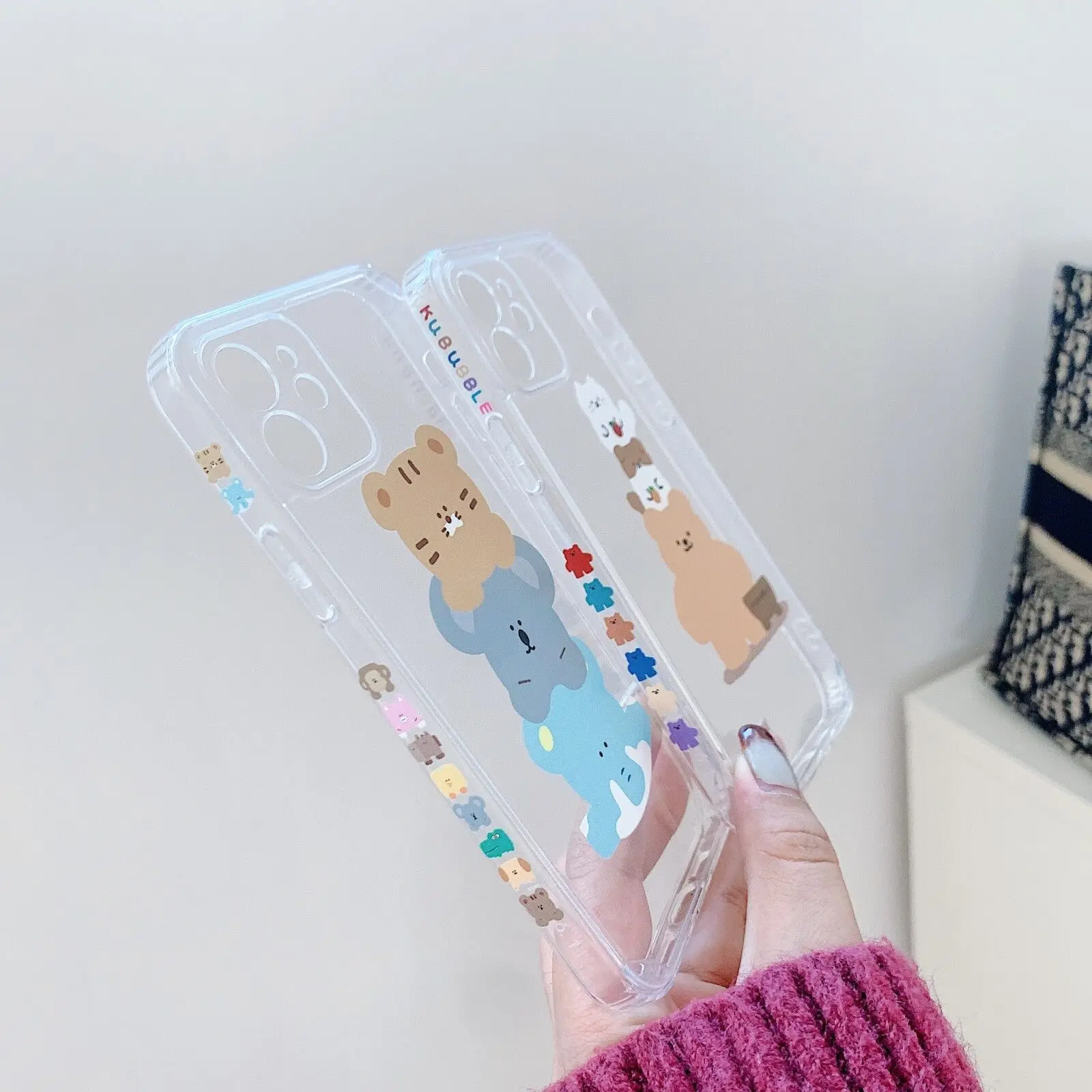 

INS Korea cute side fun zoo bear Koala phone case for iPhone 11 12 pro MAX Xs MINI Xr X 7 8plus soft TPU back cover