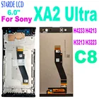 ЖК-дисплей 6,0 дюйма для Sony XA2 Ultra, сенсорный экран с дигитайзером H4233, H4213, H3213, H3223 для SONY Xperia XA2 Ultra, сменный ЖК-дисплей C8