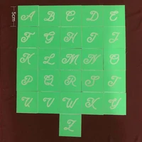 small lower case english letters alphabet hotfix rhinestone transfer motif sticker stencil paper card board templet mold