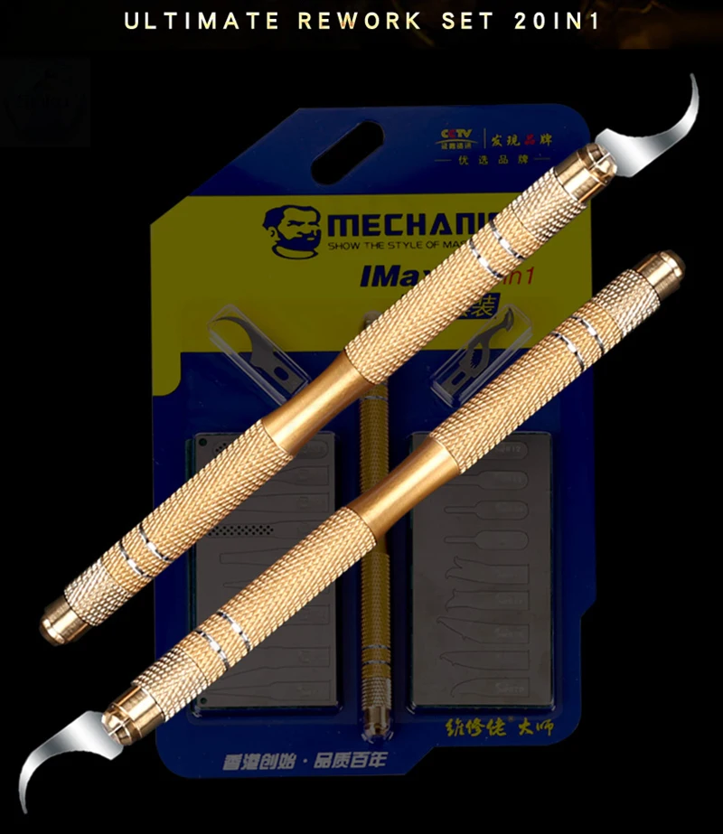 MECHANIC 20 в 1 Многофункциональный чип для мобильного телефона, материнская плата, разборный нож, процессор, лезвие для удаления клея, инструмент для ремонта