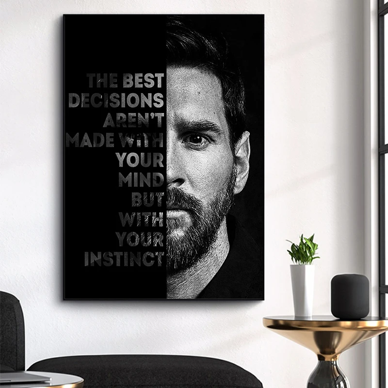 

Modern Figure Canvas Painting Basketball Football Sports Star Poster Print Wall Art Pictures for Living Room Home Decoration