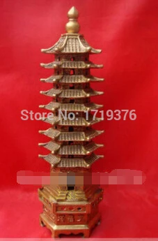 Бесплатная доставка &lt&lt&lt китайская Бронзовая 9 уровневая пагода религия башня