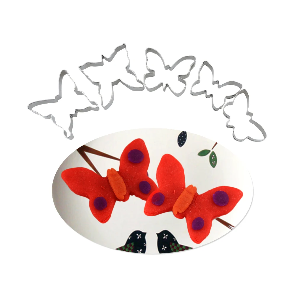 Одежда высшего качества 5 шт./компл. бабочка печенья вырубки пресс-форма для