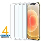 Защитное стекло для iPhone 12 Pro Max 12 Mini XR XS X, 4 шт.