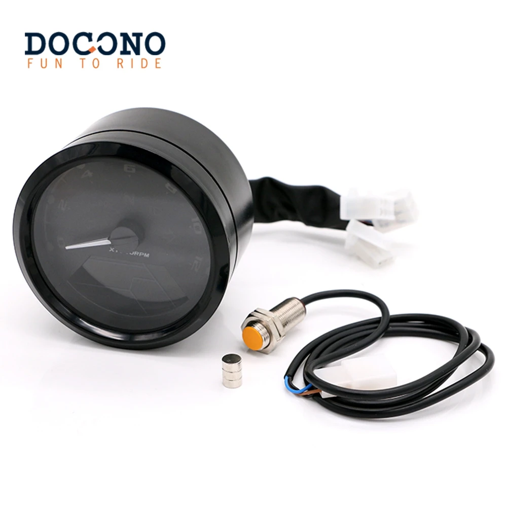 Универсальный Тахометр для мотоцикла 12000 RMP kmh/км/ч ЖК цифровой одометр спидометр