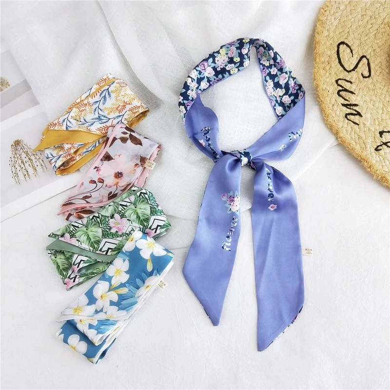 

Summer New Print Women's Hair Scarf Fashion Long Ribbon Ponytail Hair Bands Elegant Women's Hair Ribbons Scarf Hair Accessories