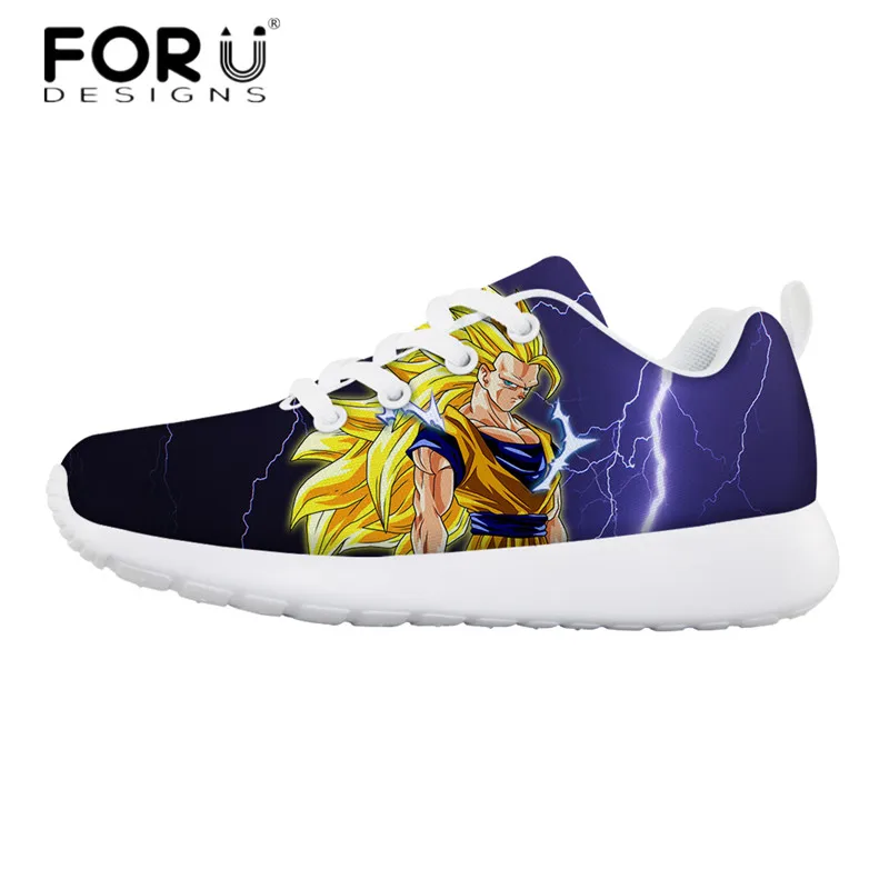 HMA312BN FORUDESIGNS/Модная обувь с аниме; Детские удобные кроссовки с рисунком Dragon Ball Z; сезон осень; легкая обувь на плоской подошве для мальчиков - Цвет: HMA312BN