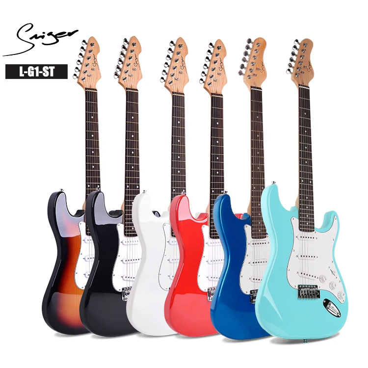 

Smiger L-G1-ST Squier Affinity Stratocaster Electric Guitar Maple with Gig Bag for Beginner Starter