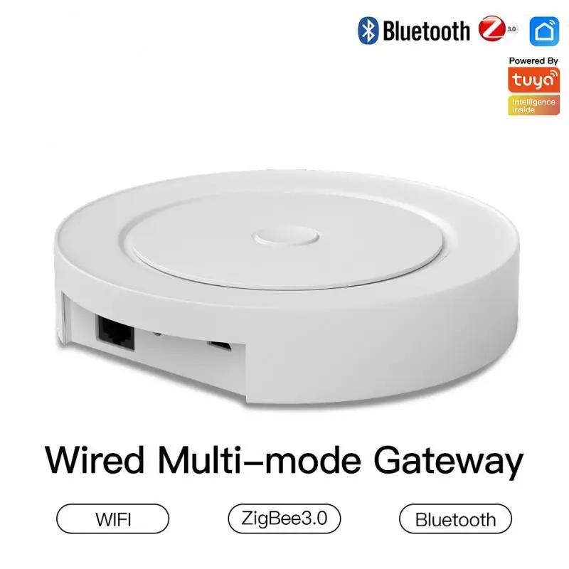 

Смарт-шлюз Tuya многорежимный ZigBee Wi-Fi Bluetooth сетчатый проводной концентратор Работает с Tuya умное Голосовое управление через Alexa Google Home