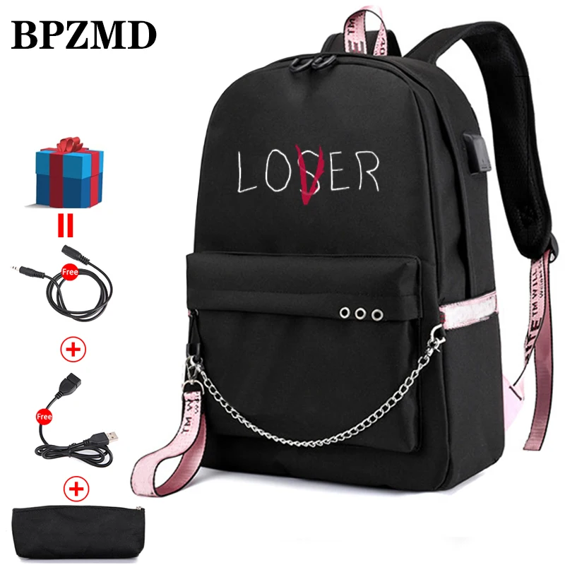 BPZMD loser или рюкзаки влюбленных Для женщин/мужские школьные сумки для ноутбука