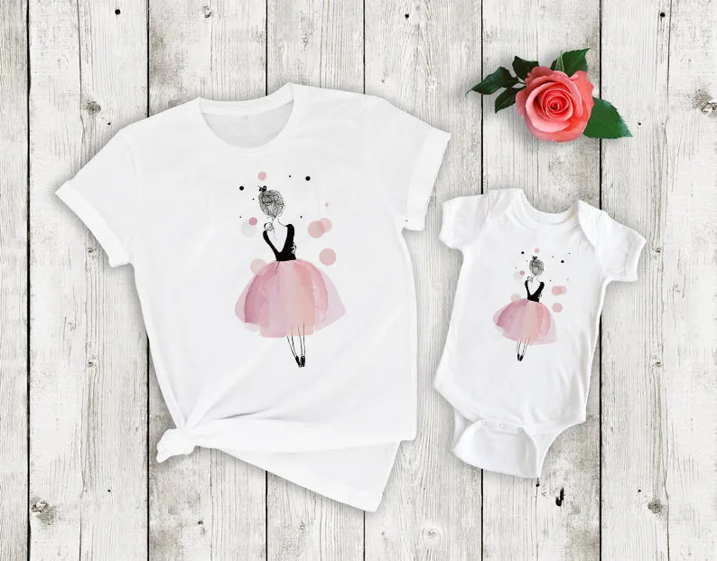 Camisetas de manga corta para el d&iacute;a de la madre, ropa a juego de Ballet, baile, es mi favorito, 1 ud.-0