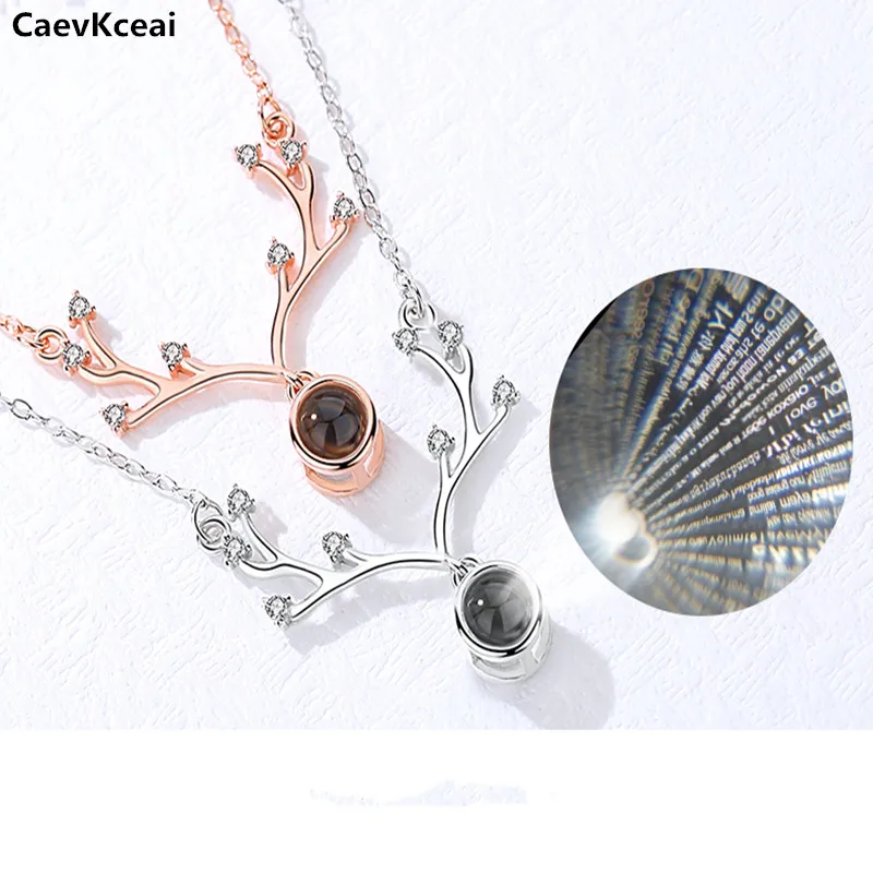 CaevKceai 100 языков I love you проекционный кулон ожерелье Романтическая любовь память