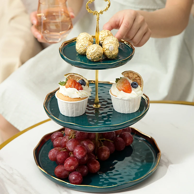 Европейский стиль подставка для торта Свадебная вечеринка трехслойный