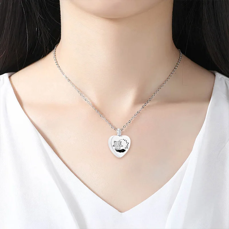 Сердечко Кремация Urn ожерелье для праха Jewelry открывающийся медальон памятный