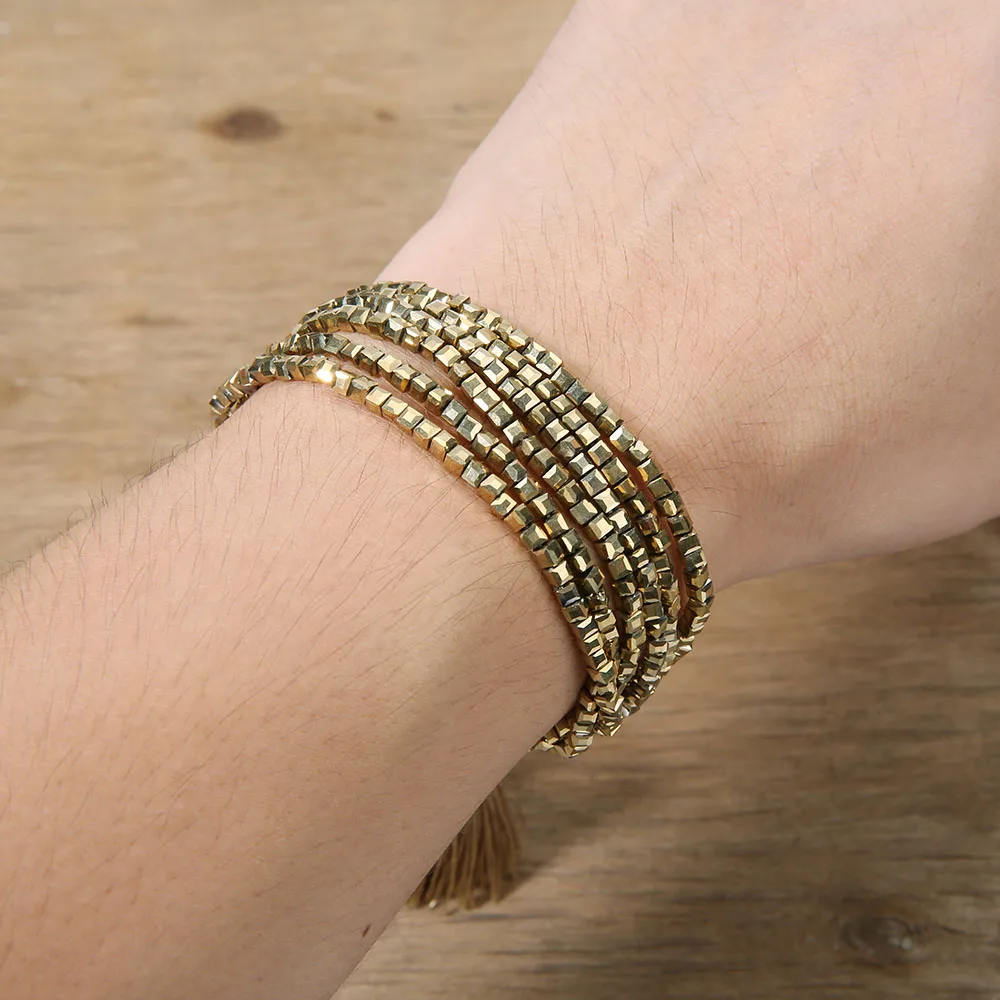 Браслет Rttooas с разноцветными кристаллами и кисточками для женщин многослойные