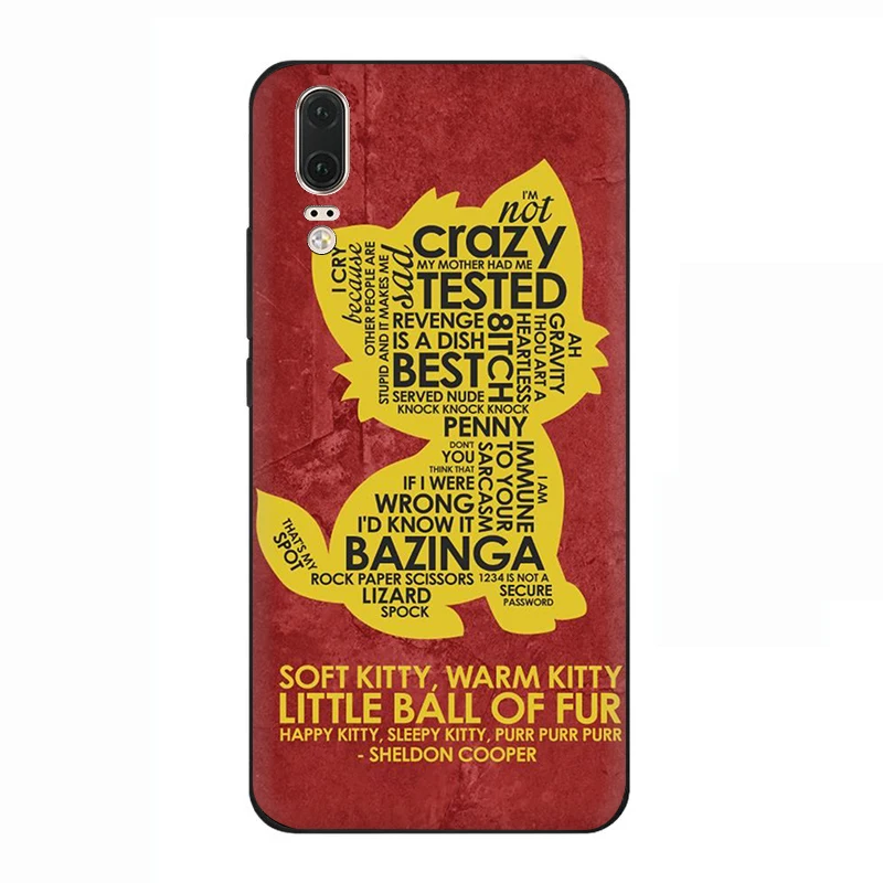 B10 EWAU Bazinga The Big Bang Theory ТВ-шоу силиконовый телефон чехол для Huawei P8 P9 P10 P20 P30 Lite Mini Pro P Smart Z Plus - Цвет: B10