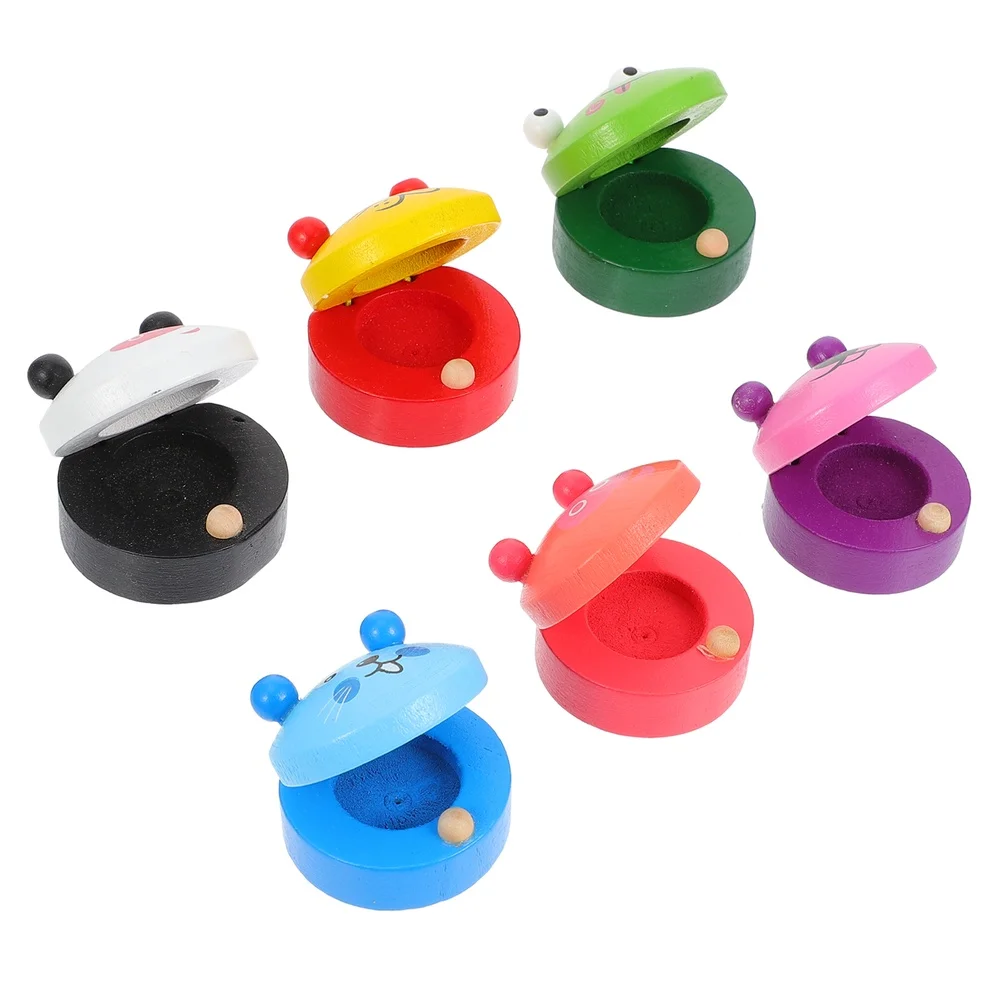 

6pcs Cartoon Musical Toys Percussion Instruments Castanet Toys (Mixed Style)