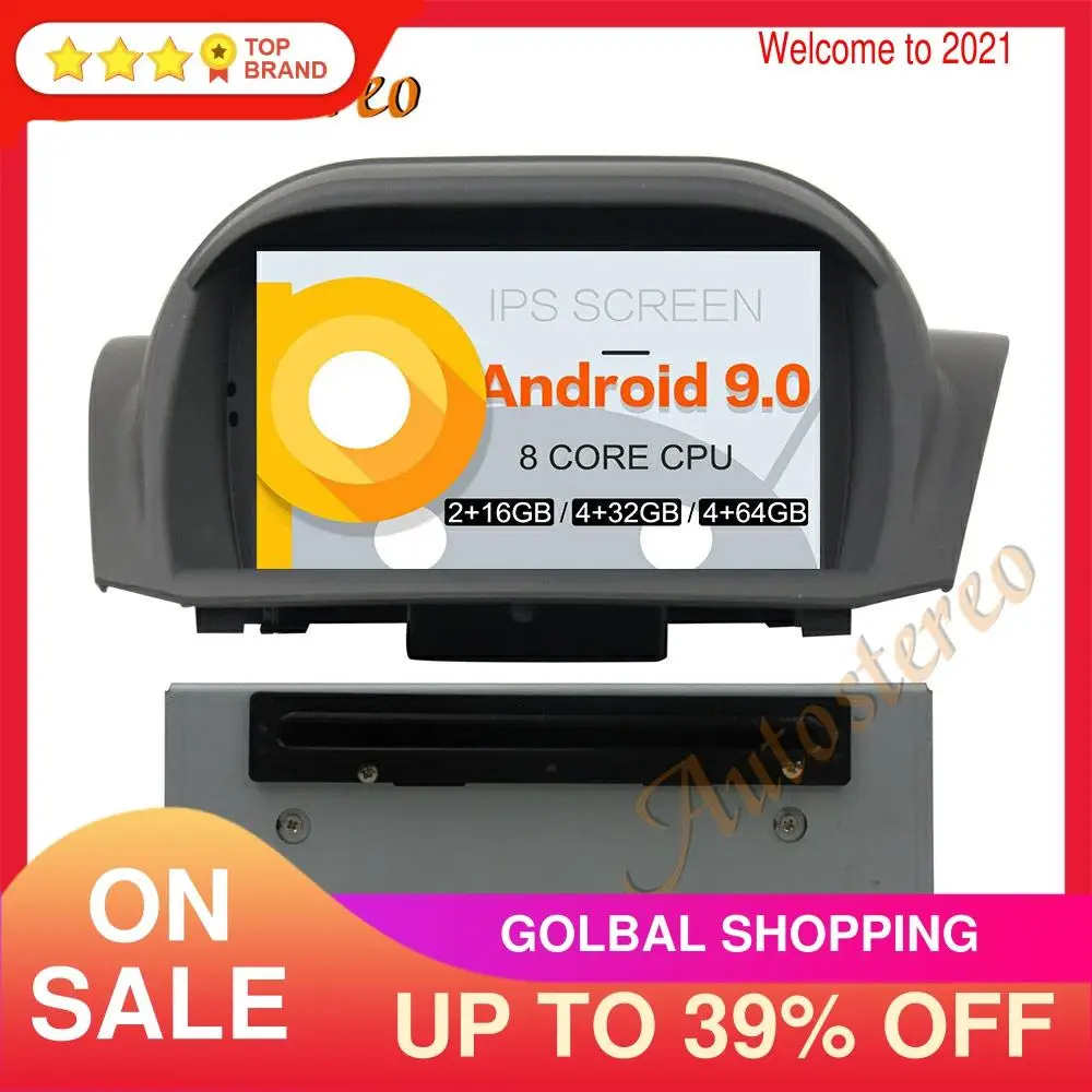 

Автомобильный DVD-плеер DSP Android9 PX5/PX6, мультимедийный плеер, GPS-навигация для Ford Fiesta 2013-2016, автомобильное радио, стерео, головное устройство ISP