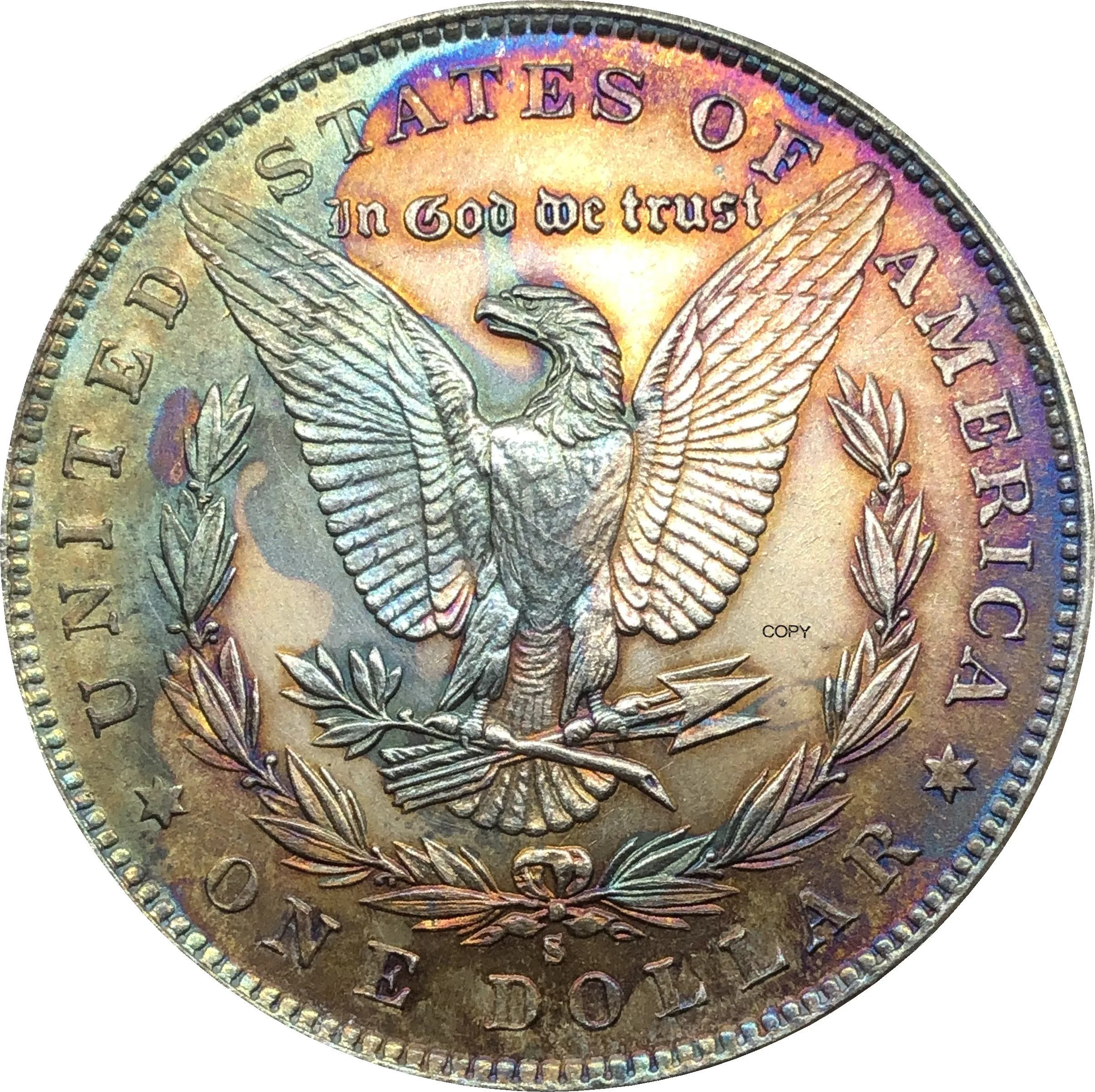 

United States Of America 1891 S Morgan One Dollar US Coin Liberty Cupronickel Silver Plated In God We Trust Copy Coin
