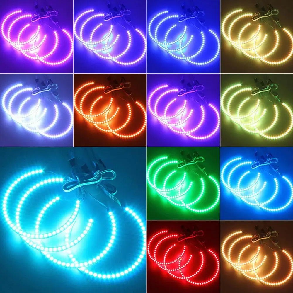 

For BMW E36 E38 E39 E46 Multi-Color 5050 RGB Flash SMD Led Angel Eyes Halo Rings