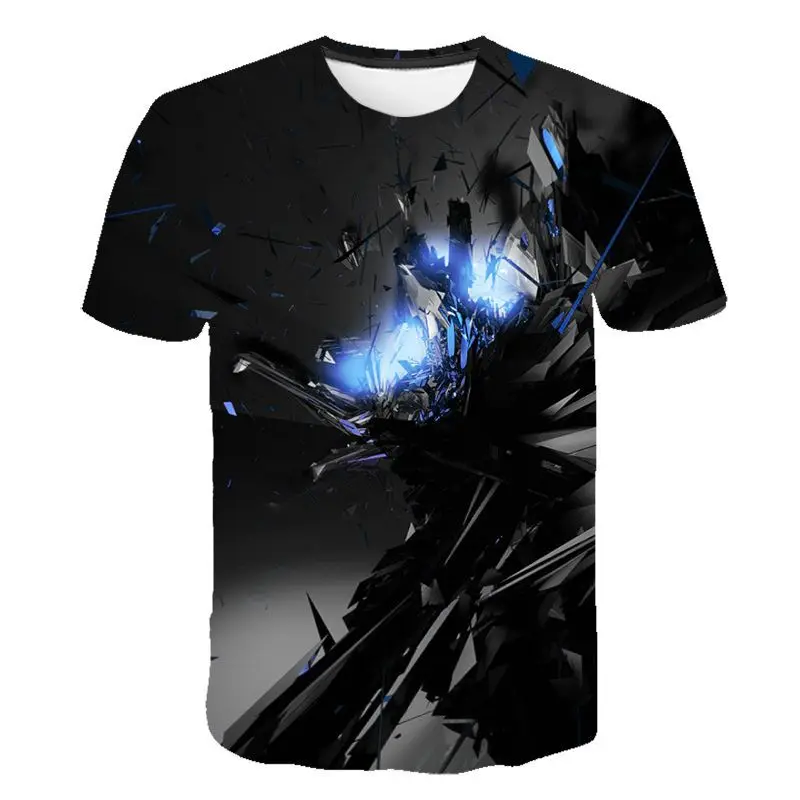 Мужская и женская футболка на весну лето технологичные модные футболки с 3D
