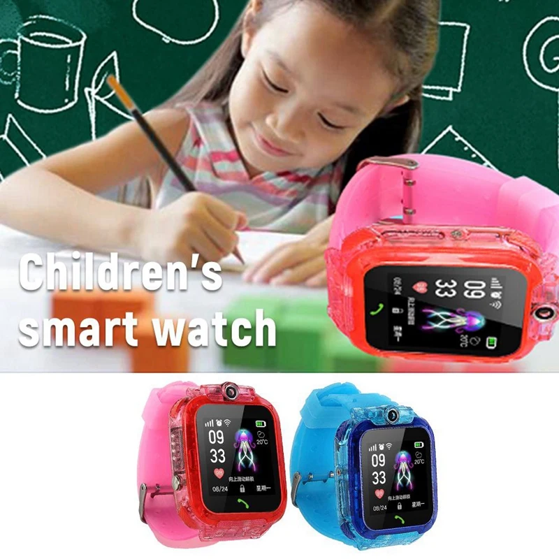 S12 дети телефон Smartwatch с HD экран IP67 Водонепроницаемый gps часы видео чат пресс Смарт