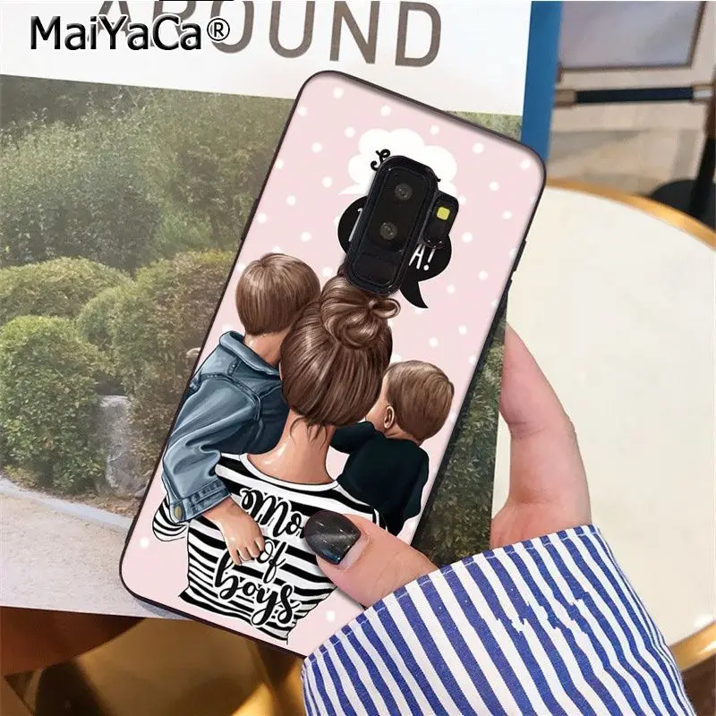 MaiYaCa красивый чехол для телефона мамы и дочки сына Samsung S9 plus S5 S6 S6edge S6plus S7 S7edge S8