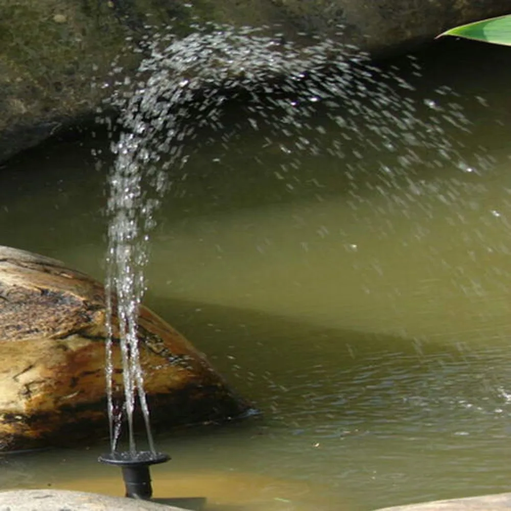 

2pc Solar Fountain New Outdoor Solar Powered Bird Bath Water Pump For Pool Garden Aquarium With 12pc Nozzle 4pc Nozzle Connector