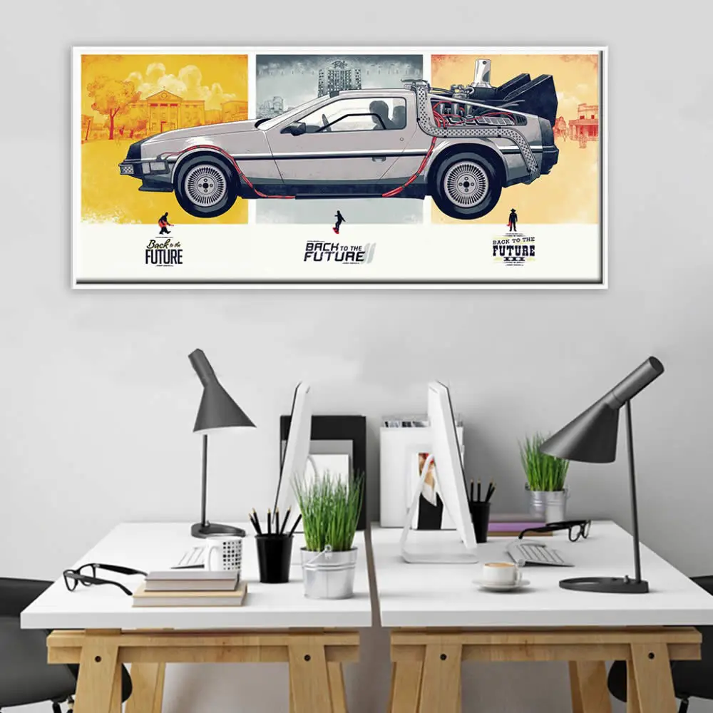 Back To The Future автомобиля плакаты постеры с принтом классические Винтаж фильм